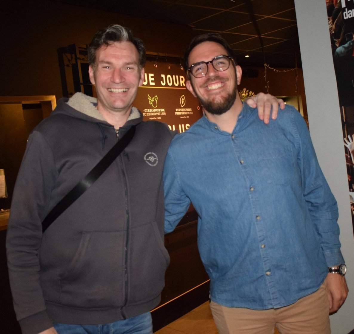 Antoine Mentré, fondateur de la plateforme numérique Heustach et Maxime Petit (Seven WebCom)