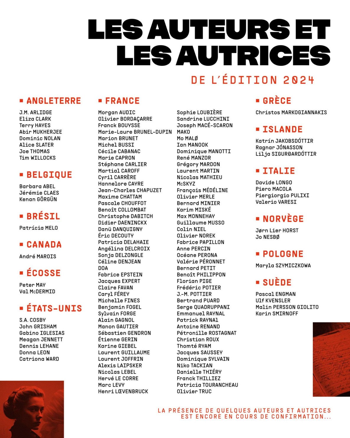 Liste de tous les auteurs et autrices. Il faudrait lire au moins un livre de chacun !