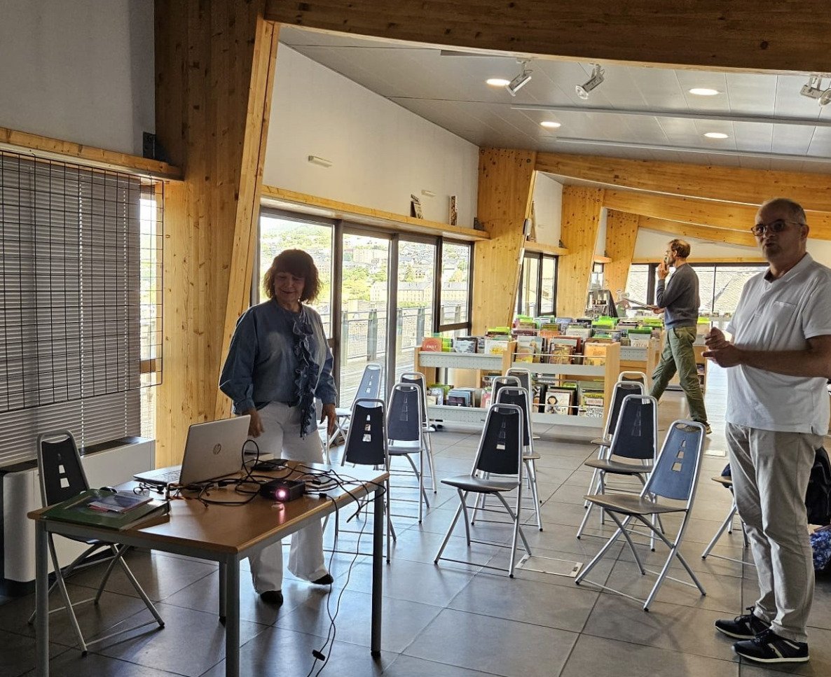 Installation du matériel avant la présentation